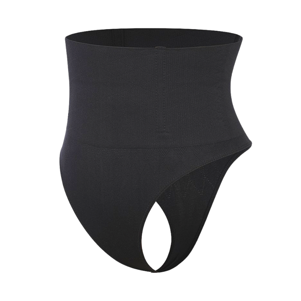 (1+1 FREE) Tummy Control Thong (Black + Beige)