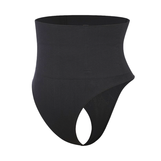 (1+1 FREE) Tummy Control Thong (Black + Beige)